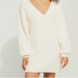 Gentle Fawn Cream V-Neck Dress